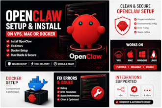 install, setup and fix openclaw on vps, mac or docker
