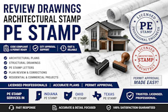 review draw architectural stamp pe stamp indiana pe stamp ohio pe stamp texas