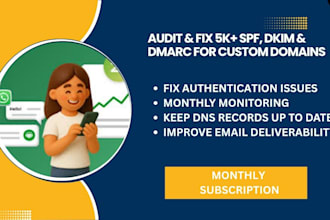 configure dkim, dmarc, and spf records to reduce spam