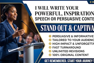 craft a compelling persuasive or informative speech with outline