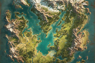 create a high quality fantasy map