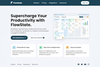 create modern landing page UI UX