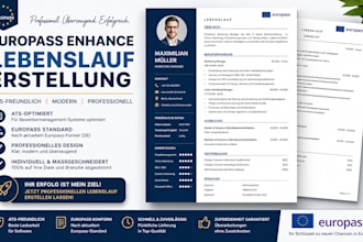 create europass enhance craft ats friendly cv resume maker update german write