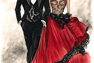 draw fashion and colorfull digital illustration
