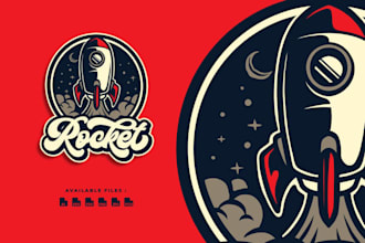do modern high quality excellent rocket logo