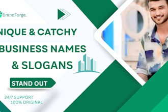 create unique, catchy business names and slogans for your brand