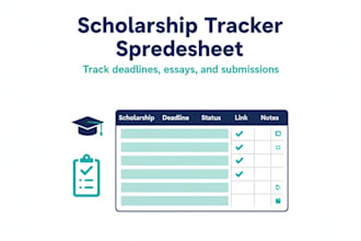 create a scholarship application tracker spreadsheet