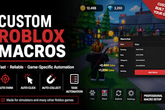 make you any macro for a roblox game, afk automation