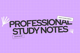 write and simplify study notes for students