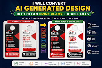 convert ai generated designs into clean print ready editable files