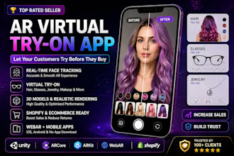 develop augmented reality virtual try on app for hair glasses jewelry fashion ar