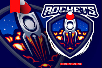 do modern creative professional rocket logo