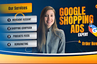 setup google shopping ads and merchant center  product feed