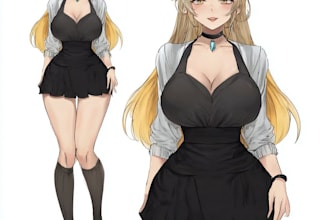 draw custom vtuber oc waifu dakimakura anime body pillow art