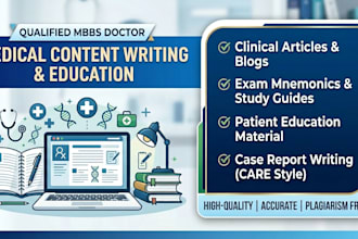 write professional medical content and healthcare blog posts