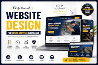 design a professional website for plumbers, electricians, and local service web
