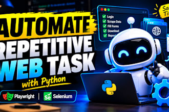 automate repetitive browser tasks using python playwright or selenium