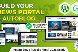 build a professional news portal and automated blog website