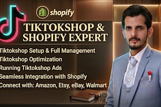 setup tiktokshop ,integrate with shopify store, product sync