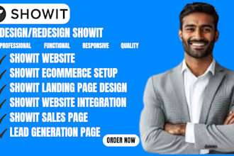 design redesign edit and customise showit website landing and sales page website