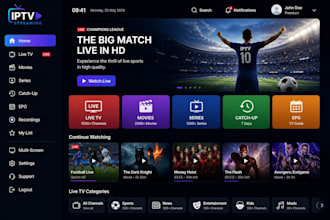 develop iptv app, ott app, vod app, samsung smart TV app with cms integration