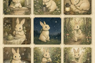 illustrate your childrens book with consistent character watercolor spreads