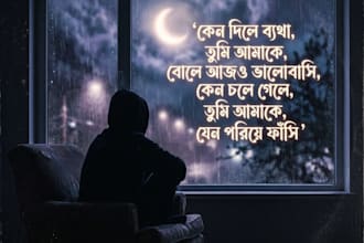write sad romantic bengali lyrics for you