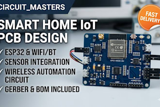 design smart home iot pcb, esp32, sensor integration wireless automation circuit