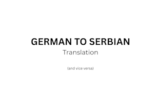 professionally translate german to serbian and vice versa