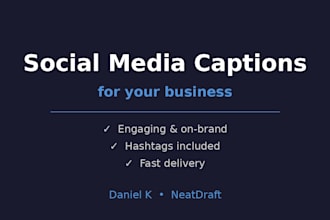 write social media captions for instagram and tiktok