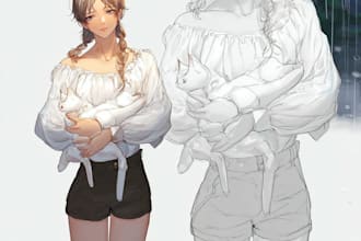 draw anime manga light novel cover webtoon cover