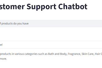 build a customer support chat bot for you