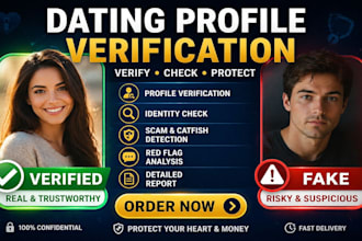 verify online dating profiles and detect scammers background checks