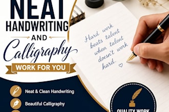 provide neat and beautiful handwritten notes and assignments