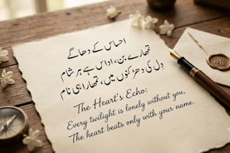 write emotional english and urdu poetry or stories