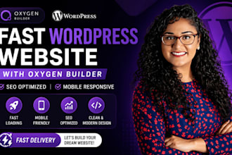 build a fast wordpress website with oxygen builder, SEO optimized and responsive