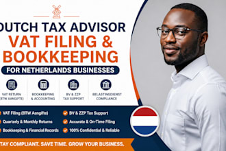 provide dutch tax advisor service vat filing bookkeeping netherlands business