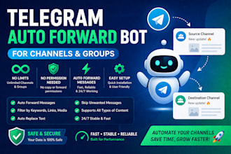create telegram auto forward bot for channels and groups