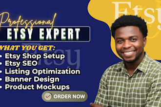 do etsy SEO, optimize etsy listing and boost etsy sales as etsy expert