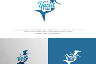 design luxury yacht, ship and boat logo design for marine and nautical