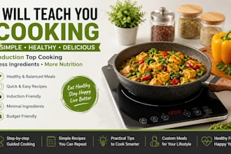 teach you simple, healthy meals on induction with minimal ingredients