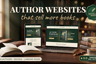 design author website, book author website, ebook website, author landing page