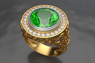 do 3d cad jewelry rendering watch, ring product design cosmetic rendering brands