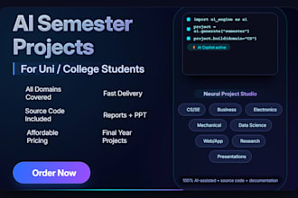 do ai powered university semester projects with source code