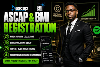 register your songs on ascap or bmi for royalty collection