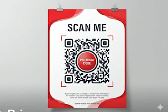design a professional modern logo and custom branded qr code