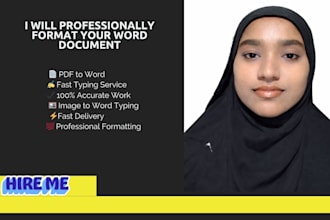 convert PDF to word and do professional typing