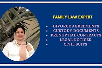 your family lawyer for divorce, child custody and child support cases