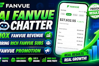 ai fanvue chatter, 10x fanvue revenue, bring rich fanvue subs, fanvue promotion
