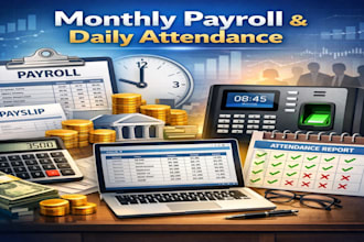 daily attendance report and due salaries reports